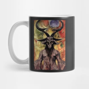 Baphomet surrealist painting Mug